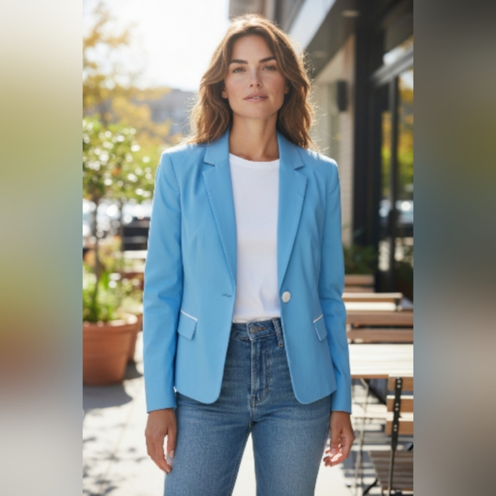 KASPER Women's Blue Blazer SIZE 10